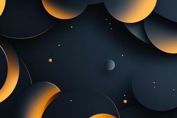 Sleek wallpaper with simple shapes, calming gradients, and gentle light effects on a dark backdrop.