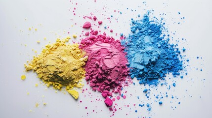 Red, yellow and blue