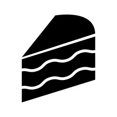 Sweet cake icon, bakery dessert food symbol, happy birthday day graphic vector illustration .