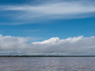 Amazon river landscape near the community of Anamà.