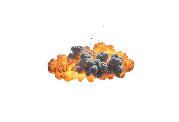 Fire explosion on a isolated background