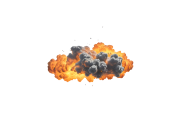 Fire explosion on a isolated background