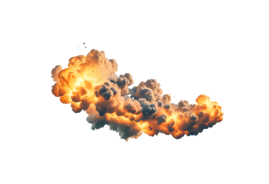 Fire explosion on a isolated background