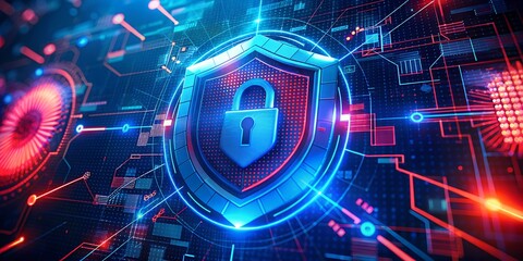 Obraz premium Cybersecurity background