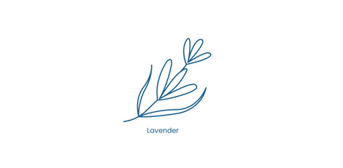 Vector Icon for Lavender Fragrance with Floral Scent Symbol