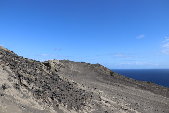 Coastline near Farol da Ponta dos Capelinhos on the island of Faial.