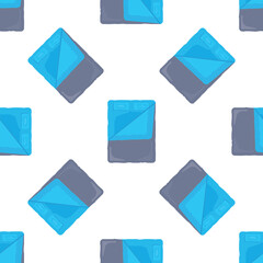 Seamless pattern of blue sleeping bags, perfect for textile, wallpaper, or any camping or hiking related design