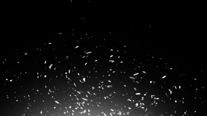 Perfect fire particles embers sparks on black background . Texture overlays.