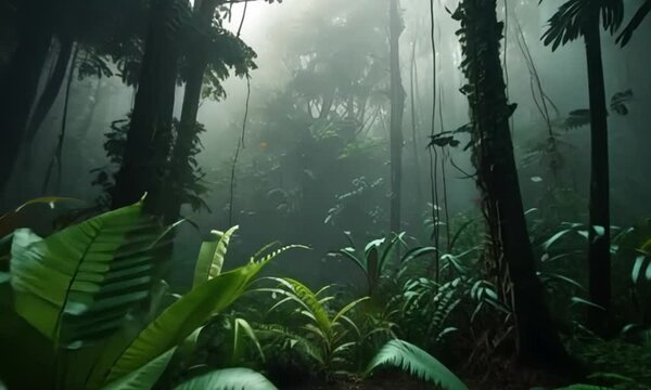 3d view of rainforest