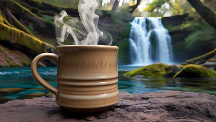 Steam Rising by the Cascade