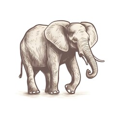 Obraz premium elephant isolated on white background