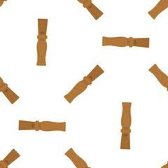 Seamless pattern with wooden duck call for attracting ducks while hunting