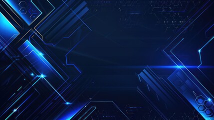Naklejka premium Abstract Blue Digital Technology Background