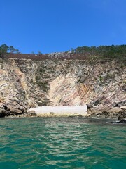 Naklejka premium Cliff Beach Sea Finistère Bretagne France