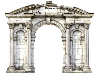 Obraz premium Ancient Roman architectural ruins isolated