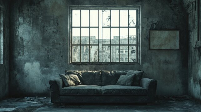Abandoned Room with Dilapidated Furniture