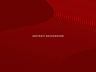 Abstract red glowing geometric lines on dark red background. Modern shiny red wave lines pattern. Futuristic technology concept, suitable for covers, posters, banners, brochures, websites, etc.