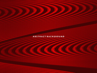 Abstract red glowing geometric lines on dark red background. Modern shiny red wave lines pattern. Futuristic technology concept, suitable for covers, posters, banners, brochures, websites, etc.