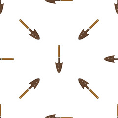 Gardening trowel seamless pattern on white background, gardening trowel seamless pattern on white background. Perfect for gardening, landscaping, or agriculture projects
