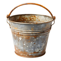 old grungy bucket isolated on transparent background