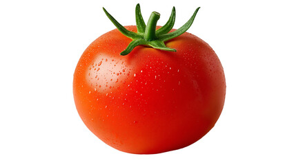 Fresh Red Tomato Isolated on Transparent Background High-Resolution Stock Image