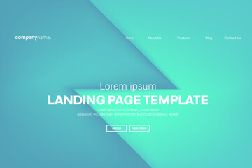 Abstract modern technology Landing page template, flowing line digital technology, smooth particle wave, big data techno design concept background wallpaper, Annual reports, flyer, poster, cover. EPS 