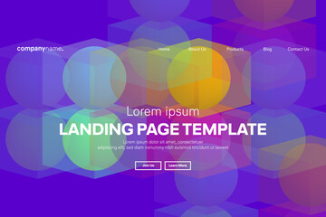 Abstract modern technology Landing page template, flowing line digital technology, smooth particle wave, big data techno design concept background wallpaper, Annual reports, flyer, poster, cover. EPS 