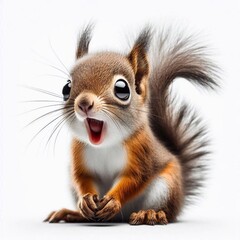 Erschrockenes Eichhörnchen