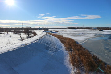 river in winter