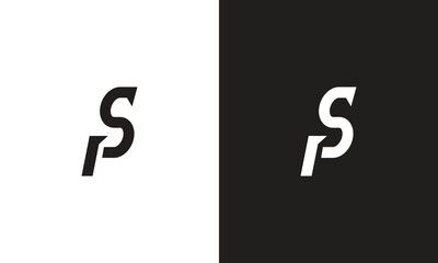 PS logo, monogram unique logo, black and white logo, premium elegant logo, letter PS Vector