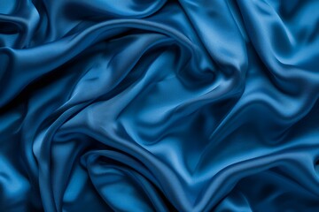 Obraz premium Photo of Blue silk fabric drapery material. Background texture for backdrops or mapping