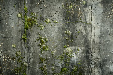 Obraz premium Photo of Old dirty gritty mossed concrete wall. Background texture for backdrops or mapping