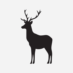 Deer Black Vector Shilourtte