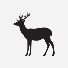 Deer Black Vector Shilourtte