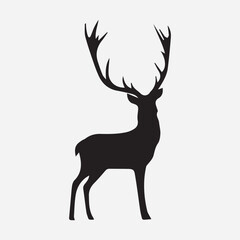 Deer Black Vector Shilourtte