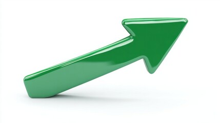 Large green arrow pointing right, isolated on white, showing forward progress