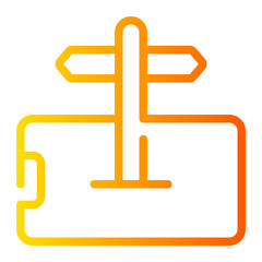 Fototapeta premium direction gradient icon