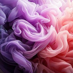 Fototapeta premium Ethereal Smoke-Inspired Pastel Swirls in Pink and Lavender 