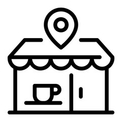coffee shop line icon