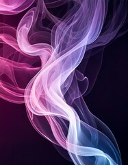 Ethereal Smoke-Inspired Pastel Swirls in Pink and Lavender
