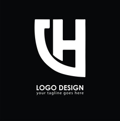 CH CH Logo Design, Creative Minimal Letter CH CH Monogram