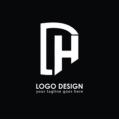 DH DH Logo Design, Creative Minimal Letter DH DH Monogram