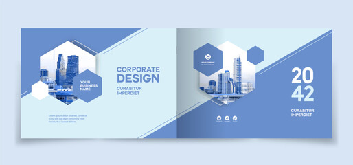 City Background Business Book Cover Design Template