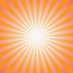 ПечатьAbstract sunshine background. Striped orange background similar to retro poster.