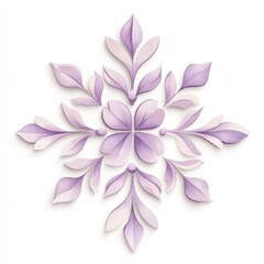 Obraz premium A beautiful floral design featuring delicate purple petals, isolated on white background.