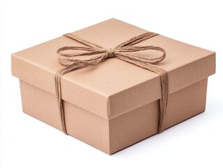 A beautifully wrapped gift box with a bow, perfect for any occasion, isolated on white background.