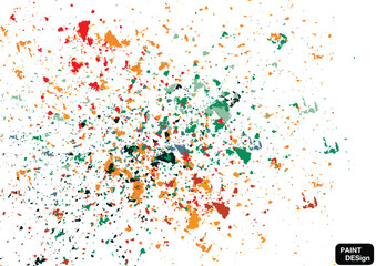 Abstract vector paint color splash background isolated with textured strokes in blue ,purple, red, pink, and yellow splatter brush. illustration vector design background