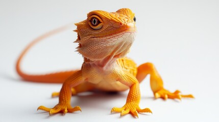 Obraz premium A Dazzling Display: The Full-Body Shot of a Brilliant Lizard.Concept of vibrant nature, exotic wildlife, tropical paradise, unique beauty.vibrant nature, unique creatures, wildlife conservation.