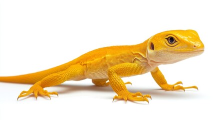 Fototapeta premium A Dazzling Display: The Full-Body Shot of a Brilliant Lizard.Concept of vibrant nature, exotic wildlife, tropical paradise, unique beauty.vibrant nature, unique creatures, wildlife conservation.