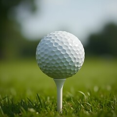 Golf ball on a stand